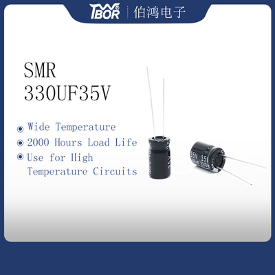 Condensadores electrolíticos radiales miniatura del condensador 330UF35V 10X15m m de TW BOR