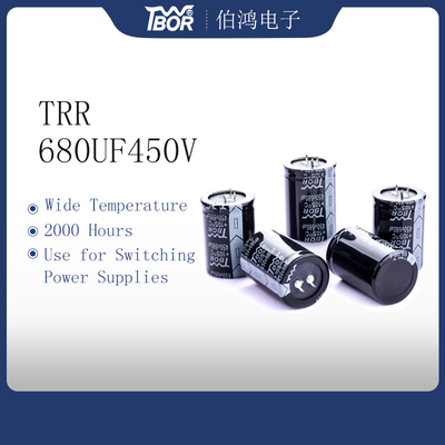 Broche ancha de la temperatura en los condensadores electrolíticos 680uf 450v 35x60m m