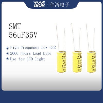 Condensador de alta frecuencia electrolítico ESR bajo 6.3x11m m 56uF 35V