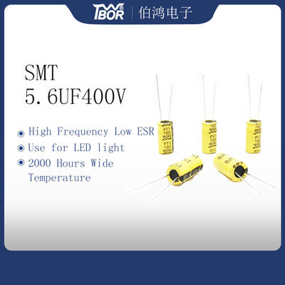 Condensadores de alta frecuencia 5.6UF400V de ISO9001 RoHS para la luz del LED