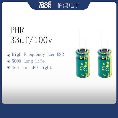 Condensador electrolítico de alta frecuencia ISO RoSH del PHR 220UF 50V