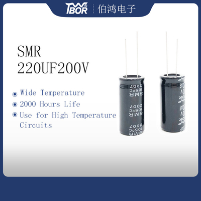 220uF200V condensador miniatura de aluminio 18X35m m ISO 14001