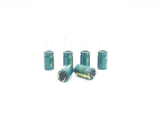 condensador electrolítico de aluminio del condensador 220UF50V de la luz de 10X16m m LED
