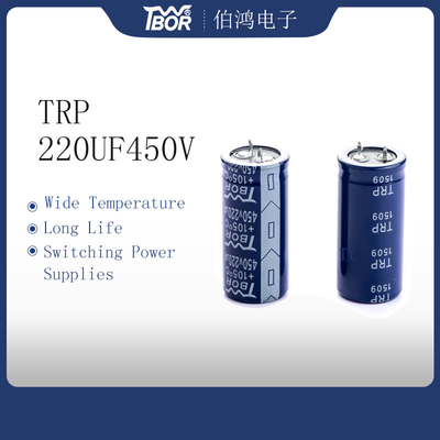 Condensador electrolítico de alto voltaje de 220UF 450V 3000 horas de larga vida
