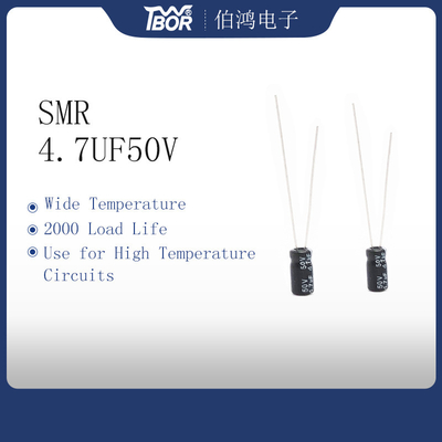 Condensadores electrolíticos miniatura 4.7UF50V 2000 horas de condensador de la larga vida