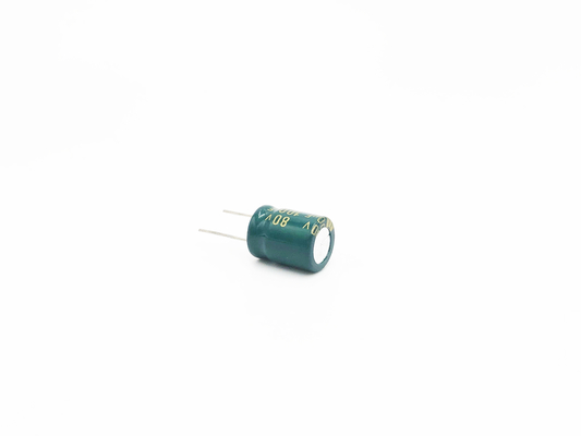 5000 horas de 100UF80V LED de condensador 10X20M M ISO14001 de la luz