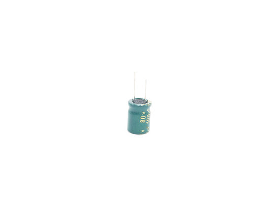 5000 horas de 100UF80V LED de condensador 10X20M M ISO14001 de la luz