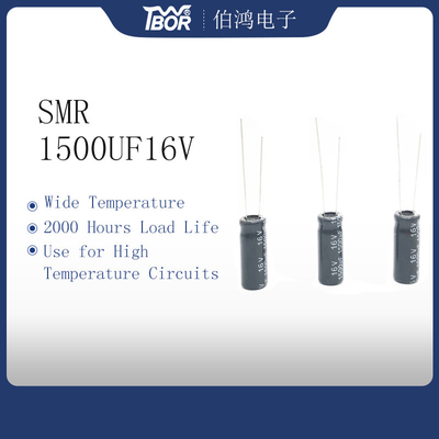 Condensadores electrolíticos de aluminio radiales miniatura 1500UF 16V