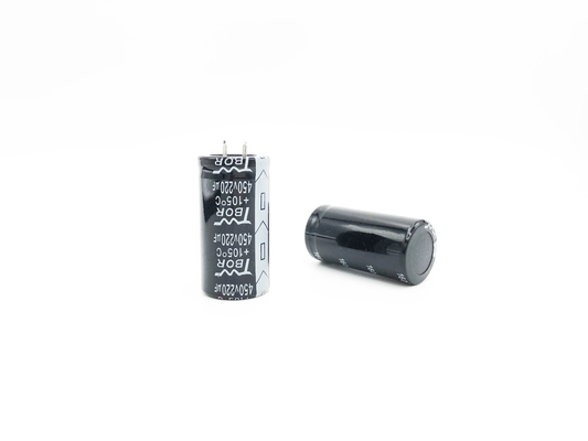 Broche ancha negra de la temperatura en el condensador 450v 220uf TW BOR