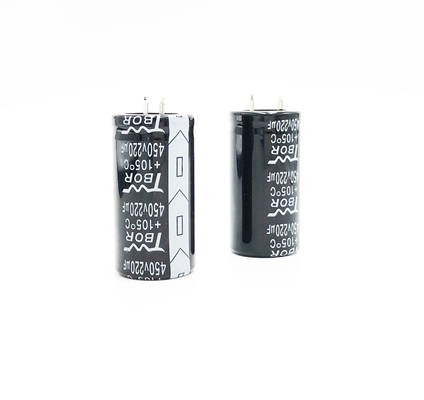Broche ancha negra de la temperatura en el condensador 450v 220uf TW BOR