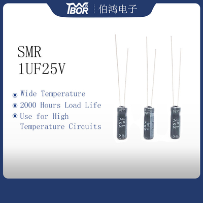 Tolerancia radial del condensador electrolítico ISO14001 el 20% de 1UF 25V
