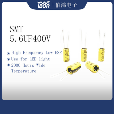 Condensador de alta temperatura 5.6UF 400V 10x20m m de la luz de los circuitos LED