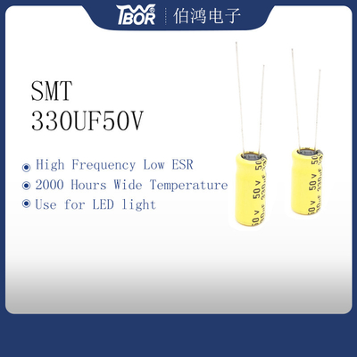 condensador de la luz de 13x20m m LED 2000 horas de condensador de 330UF 50V