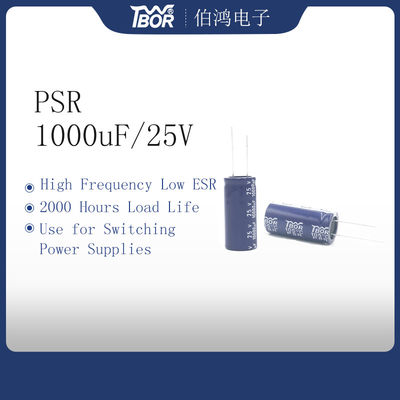 Condensador miniatura bajo 10x17m m del HF ESR 1000UF25V